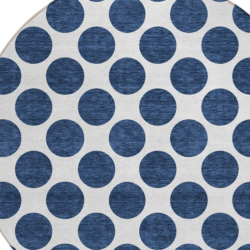 Tapis intérieur lavable à pois 8 po