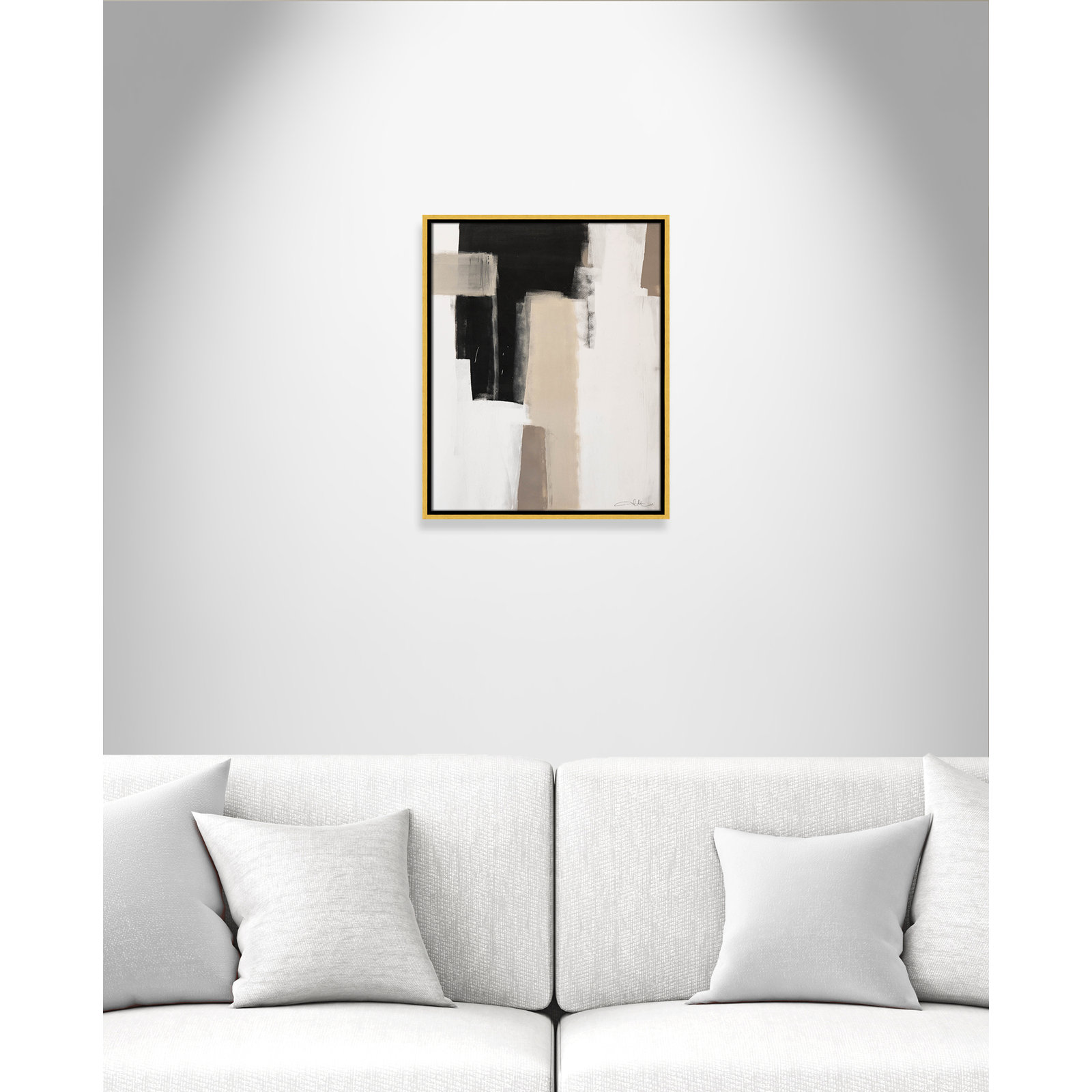 Giverny Earth Scapes I Print, No Mat, Gold Floater Framed, 21.5" H x 17.5" W x 2" D