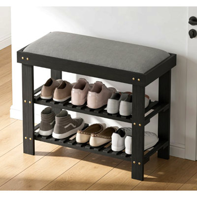 Shoe Organizer,Shoe Storage Bench,3-Tier Entryway Bench