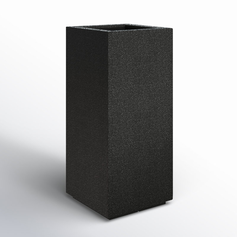 Kensington Tall Planter, Black Granite