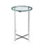 Leverette Glass Top Cross Legs End Table-35615126