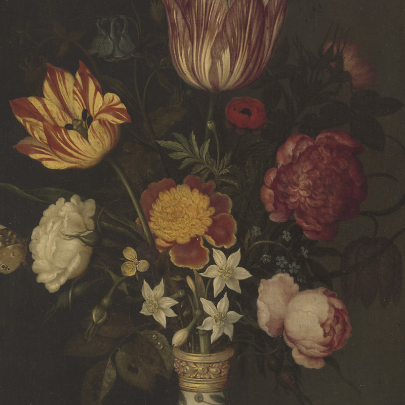 Still Life With Flowers In A Wan-Li Vase Print by Ambrosius Bosschaert