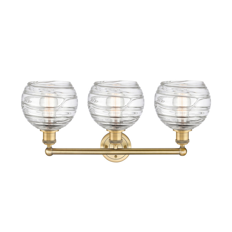 Essex 3 - Light Dimmable Vanity Light, Brushed Brass, Clear