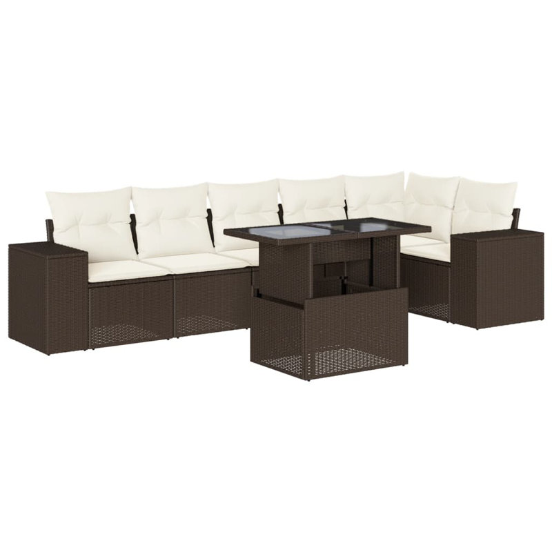 Vidaxl Garden Sofa Set Brown