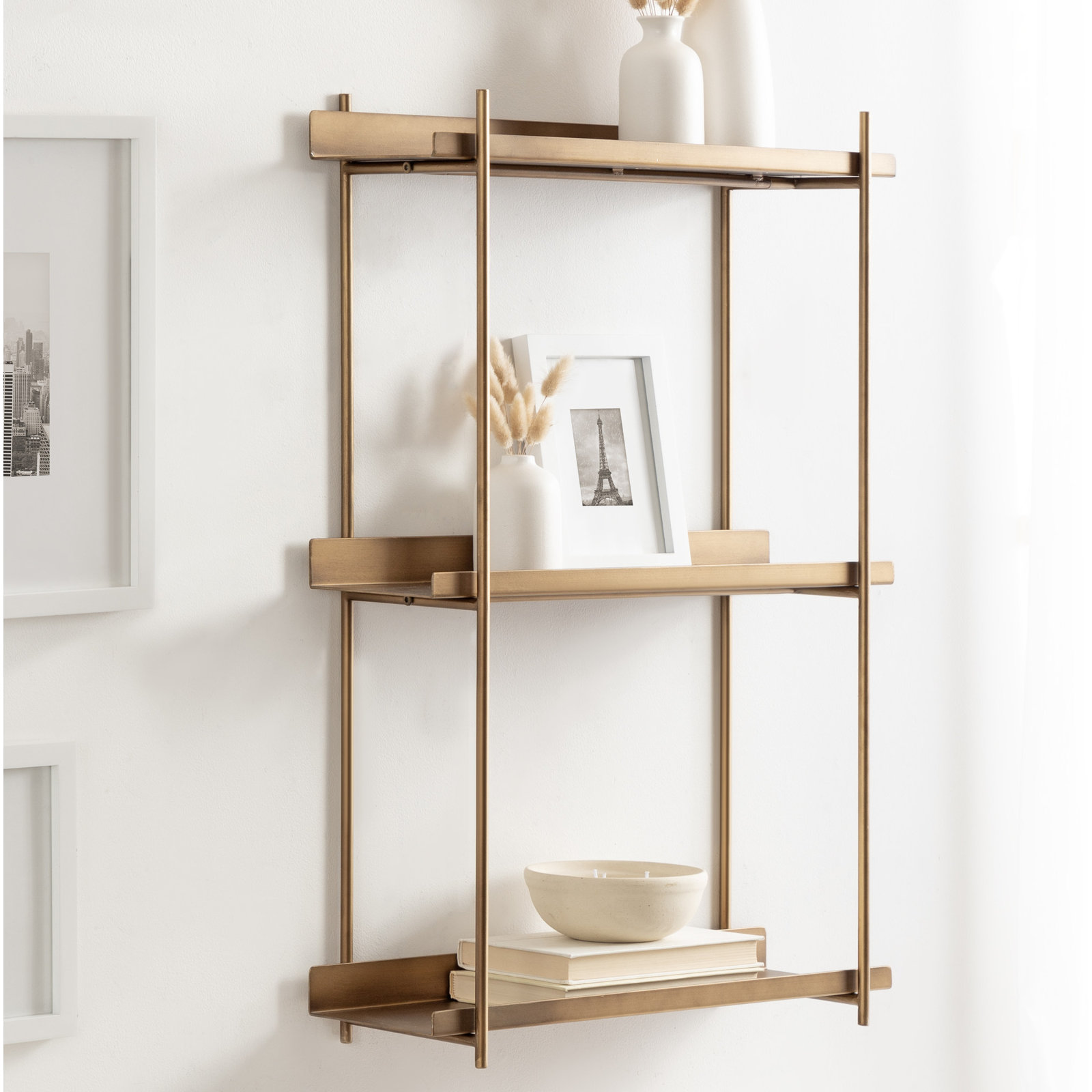 Bellamy 20" Floating Shelf, Gold