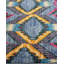 Tapis unique noué à la main Rochele - bleu