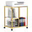 3-Tier Utility Storage Cart with Waterproof Shelves and Swivel Wheels for Home Organization and Multi-Functional Use