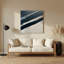 Art mural horizontal rayé horizontal gris ardoise-111573120