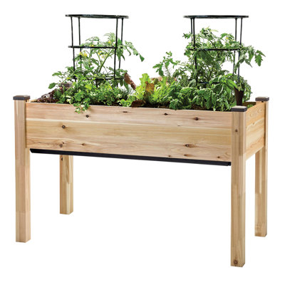 Gracie Oaks Self-Watering Cedar Planter (22 X 48 X 30"H)