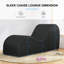 Chaise longue de 64 po en similicuir avec coussins en forme de S et coussins-880459836