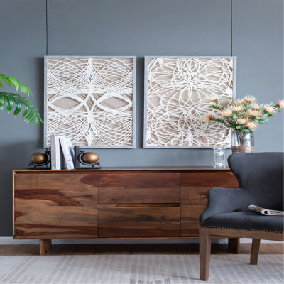 Décoration murale boîte ombre S / 2, 23,5 x 1 x 35,5 po