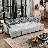 U-shaped Chenille Sofa Pull-out Sofa Bed with Large Storage Space-1400342655