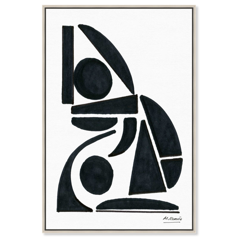Manuel Roman - Abstracto Print by Oliver Gal, 55"H x 37"W, Silver Floater Frame