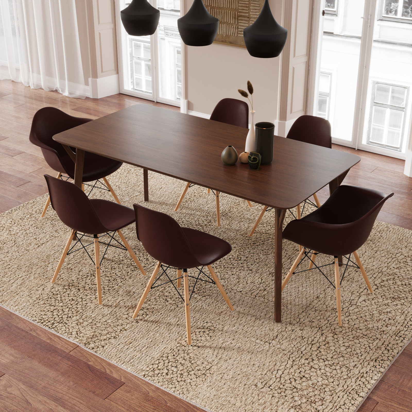 Jordan Side Chair, Brown, Natural