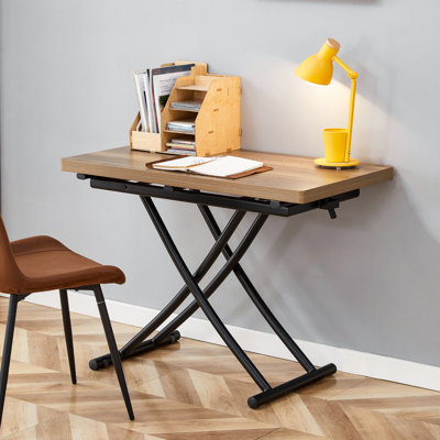 Table élévatrice multifonctionnelle moderne avec pieds en métal noir