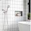 Pomme de douche double à 4 jets Couple 4,7 po avec motif de jet 2 en 1-88904857