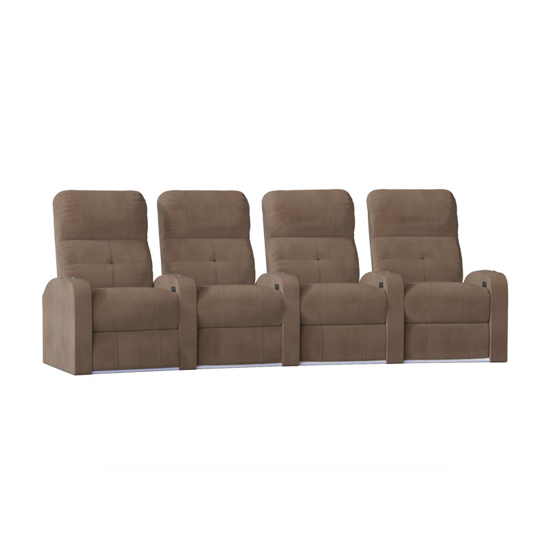 Sièges de cinéma maison (rangée de 4), Électrique, Sable Smartsuede