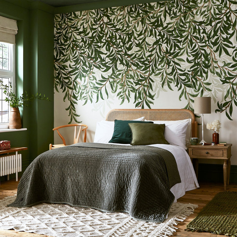  Willow Bough Fixed Size Print to Order Mural, Green