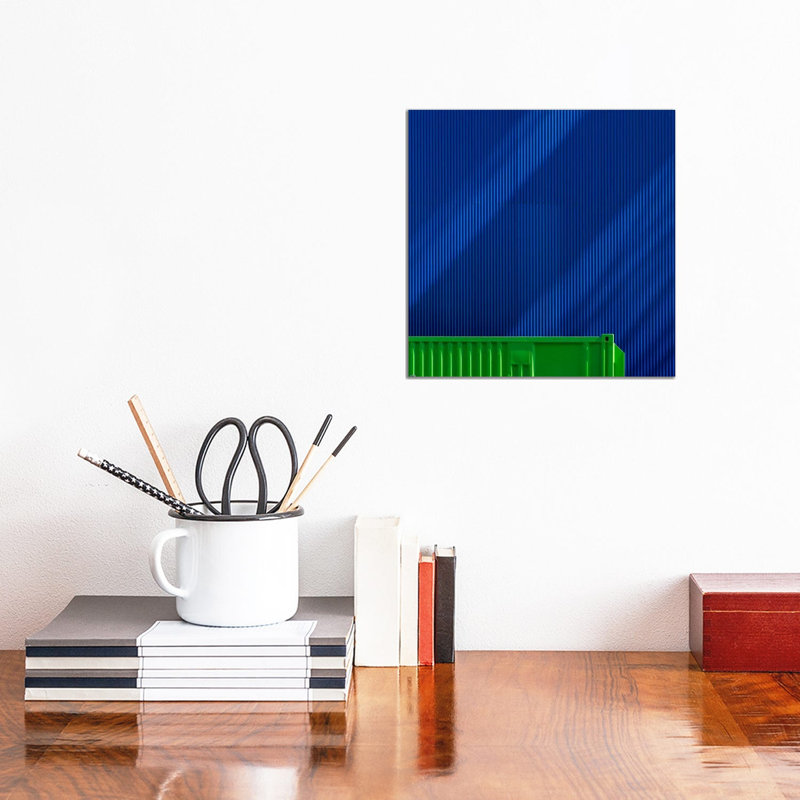 Green Against Blue by Greetje Van Son - Wrapped Canvas Print, 30.48cm H x 30.48cm W x 1.91cm D