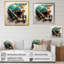 Casque de football rétro vert - art mural de football sportif-1759112423-1759112346