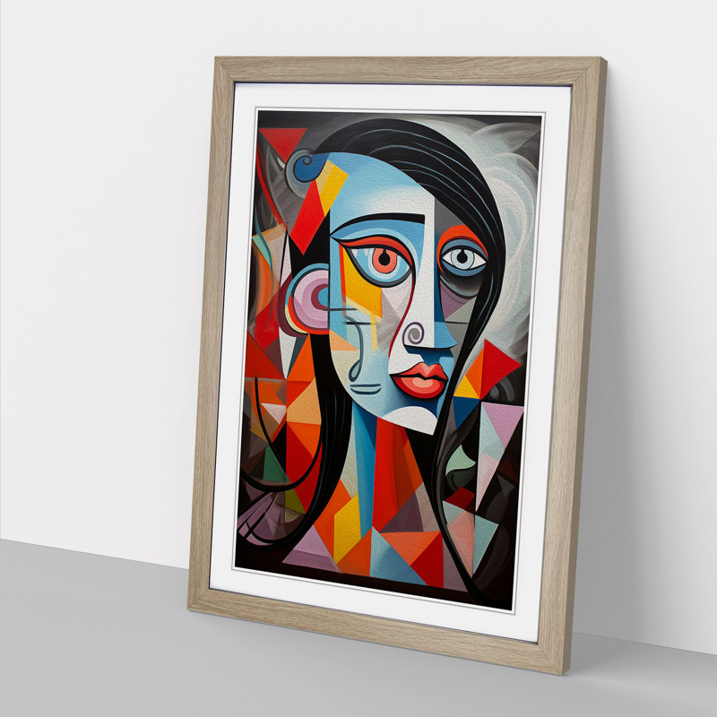 Pablo Picasso Contemporary - Framed Print, Oak Framed, 46cm H x 34cm W x 2cm D