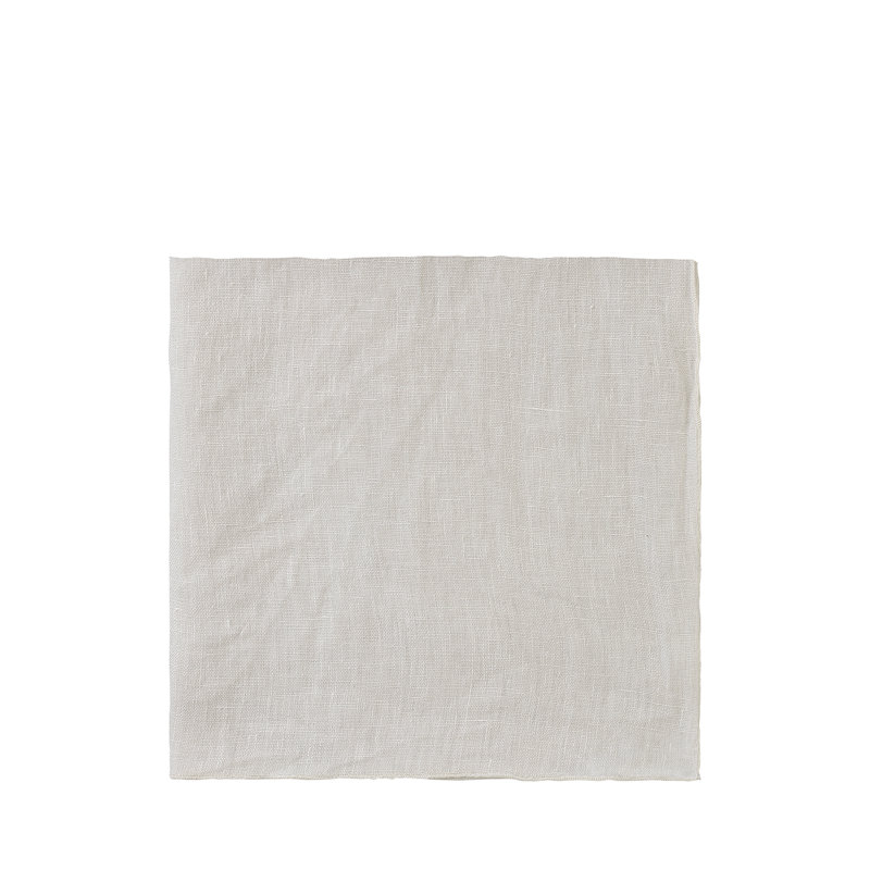 Cream Linen Square Napkin Set, 4 Pieces