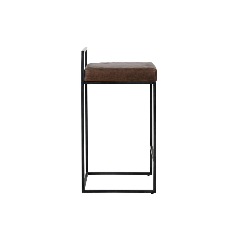 Belfort 26" Counter Stool By Classic Home, Black, Cocoa Brown