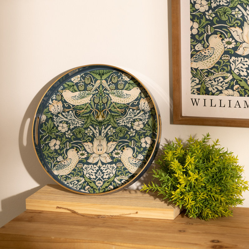 Hershal 13.75" D Round Serving Tray