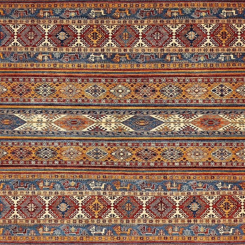 Tapis abstrait moderne 523, Carré 7 pi