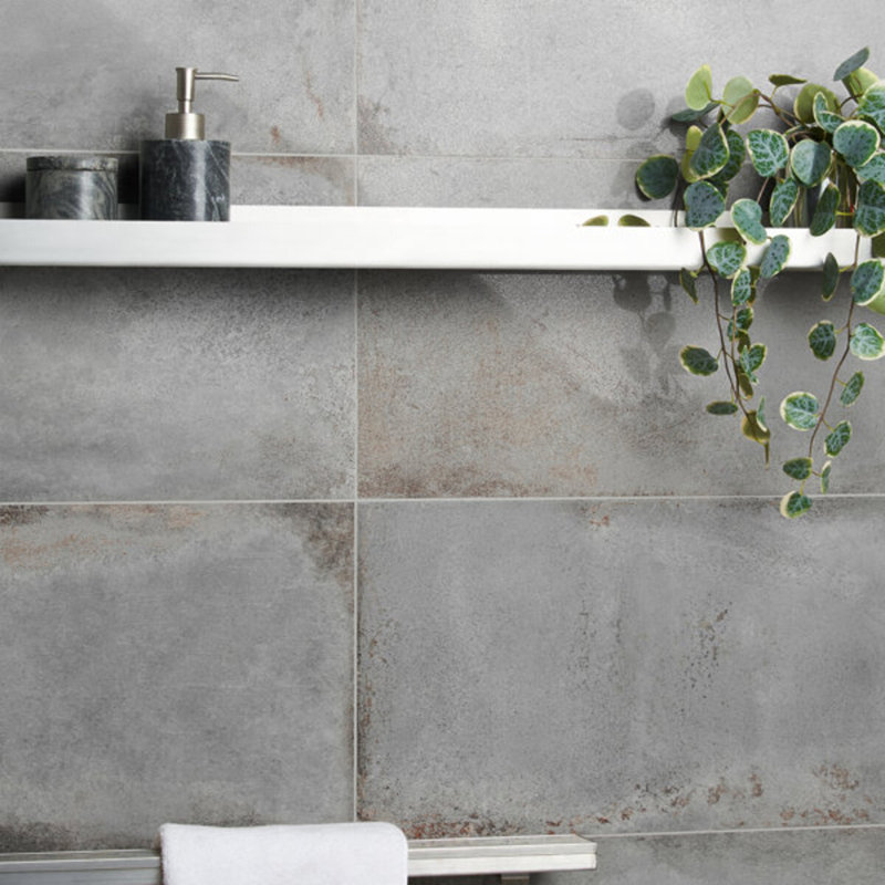 Angela Harris Flatiron 12X24 Semi-Polished Porcelain Tile, Gray