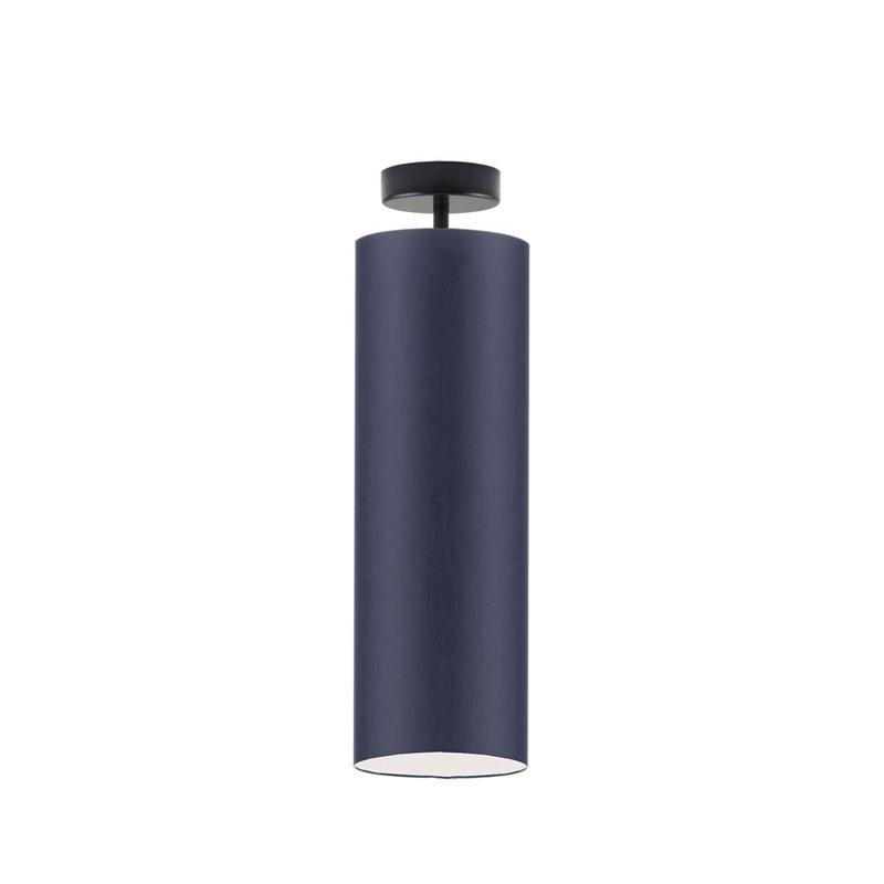 Audreanna Fabric Semi Flush Mount, Navy Blue, Black