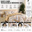 Complete Bedding Set Bliss Beige Wave Duvet Cover, Matching Fitted Sheet & Pillowcases-119317844