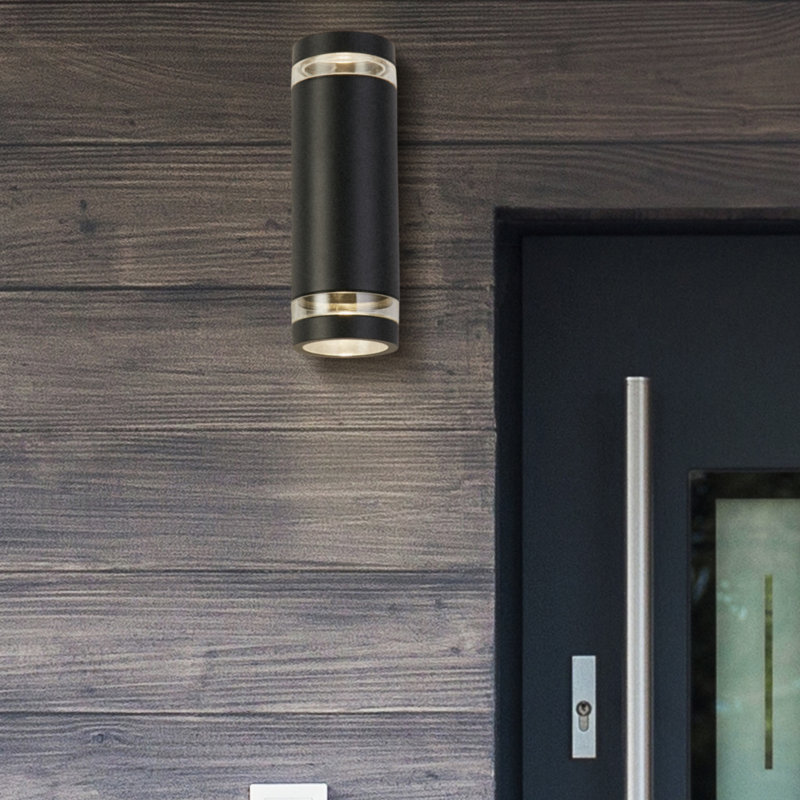 Rennel Matt 23.5cm H Outdoor Sconce, Matt Black