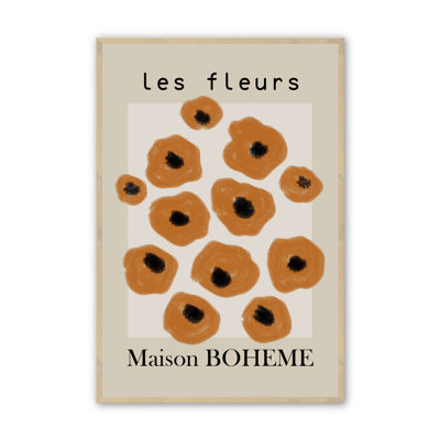 Les Fleurs Enchantées Poppies, reproduction d'art encadrée