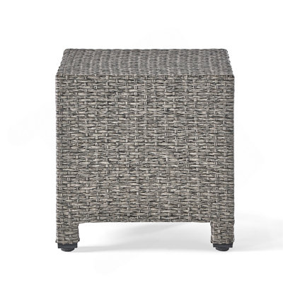 PUERTA ACCENT TABLE With Durable Polyethylene Rattan And Minimalist Cube Design For Versatile Outdoor Use