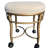 Elegant Gray 12.5" Compact Vanity Stool with Smooth-Rolling Casters-1637997062