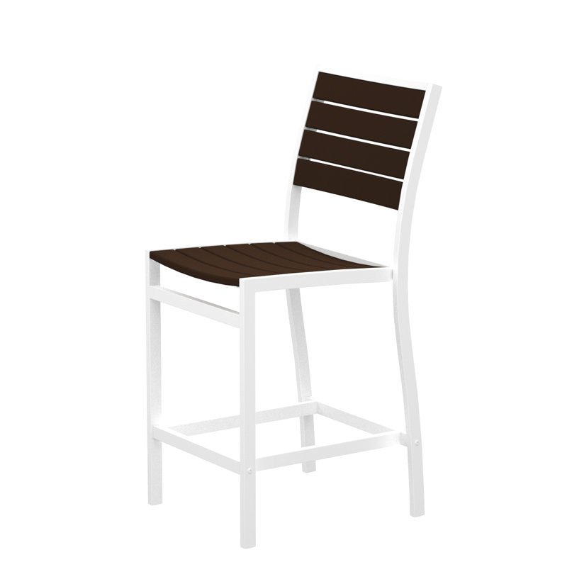 Chaise d'appoint de bureau POLYWOOD, Acajou, Bronze texturé