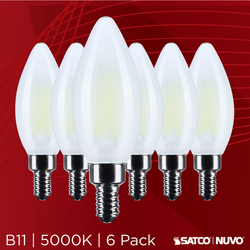 B11 LED Candelabra Base Frost Finish CCT 120 Volt, 760 Lumens, 5000 Kelvins, 8 W