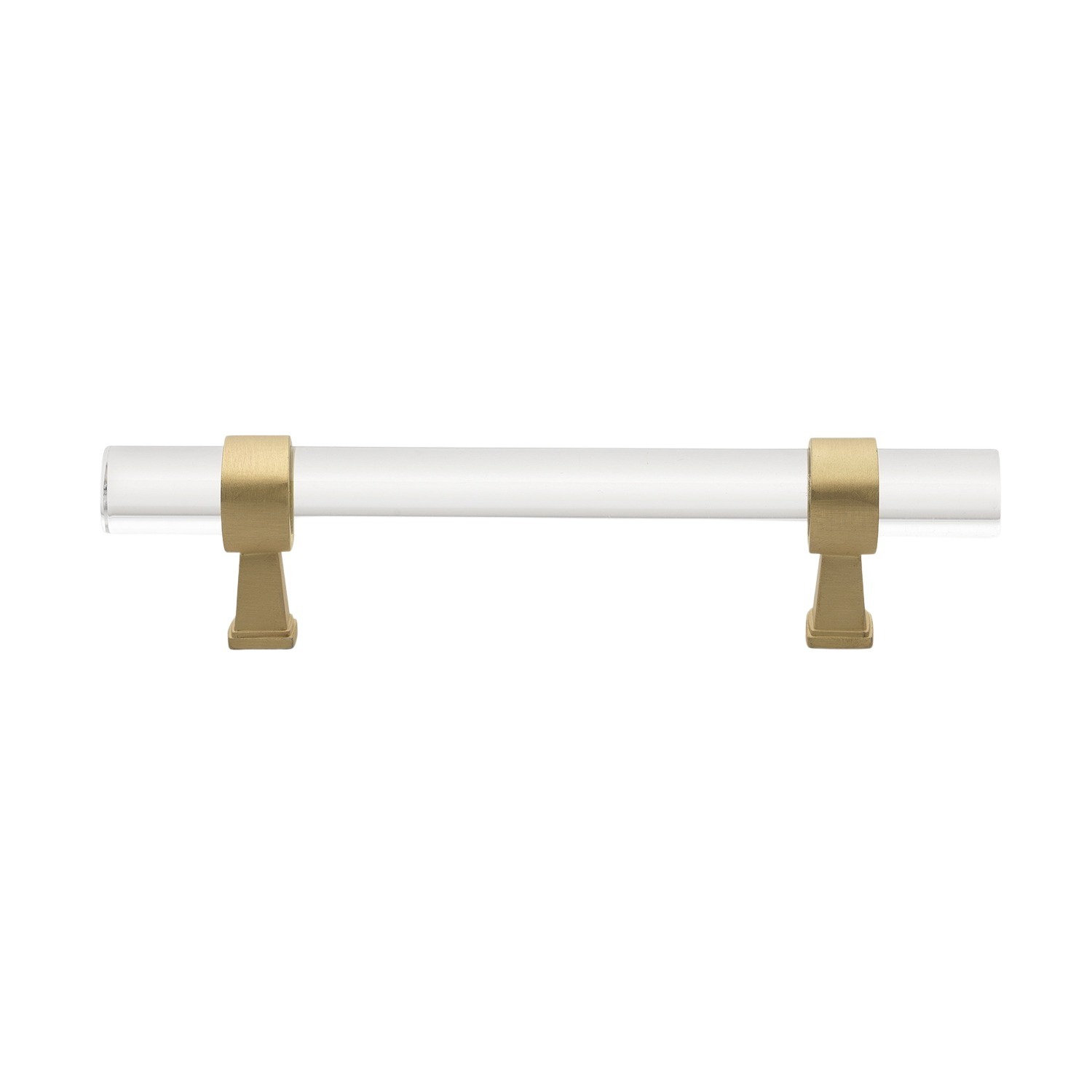 Acrylic Bar Cabinet Pull, Satin Gold, 5.0625"