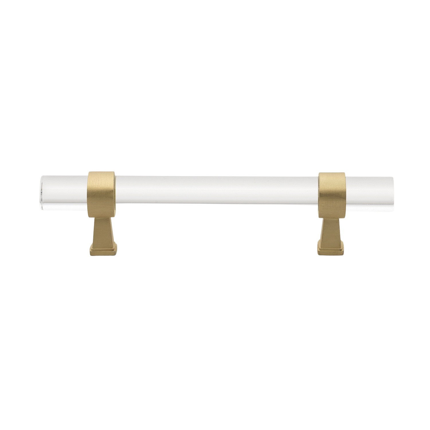 Acrylic Bar Pull, Satin Gold, 6.25"