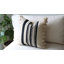 Housse de coussin en coton rayé