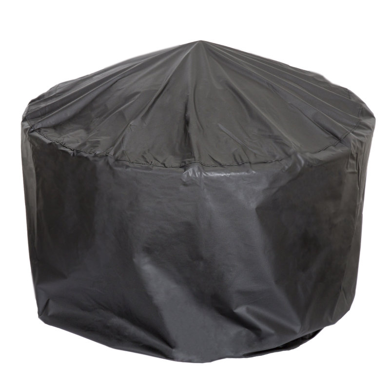 32" Black Powder Coated Steel Round Fire Pit Table