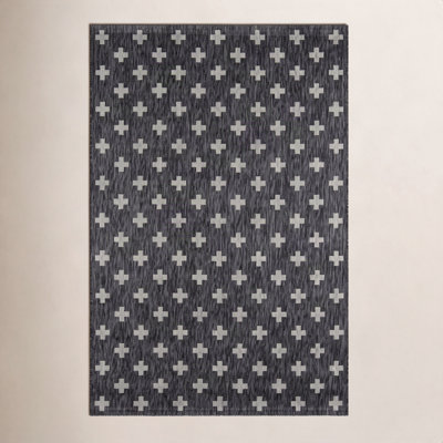 Umbria Striped Geometric Outdoor Rug