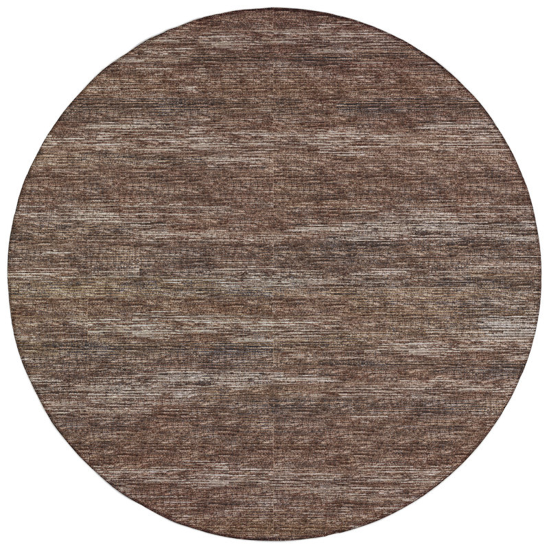 Tapis intérieur / extérieur en polyester tissé à la machine Berend, Rond 8 pi