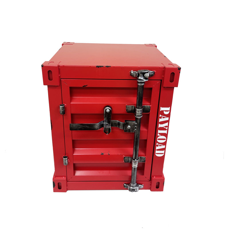 Steel Top End Table, Red