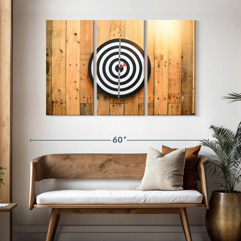 Senne Darts Game Bullseye, 32" H x 50" W