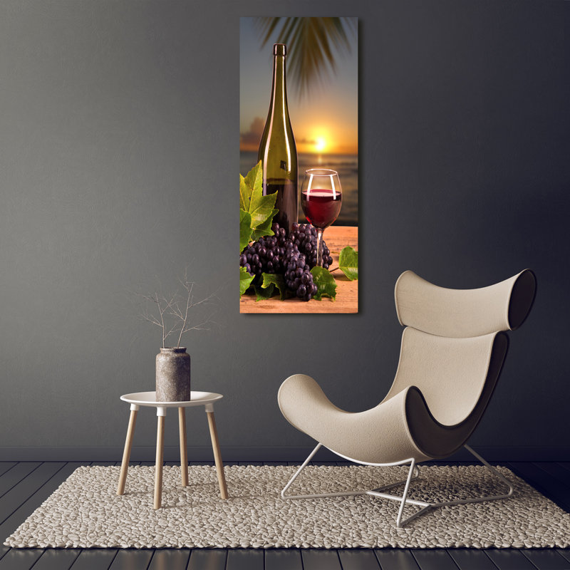 Grapes And Wine - Wrapped Canvas Print