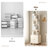 Rotating Bookshelf, 360 Degree Display 5 Tier Corner Bookshelf With Drawer For Small Space, Floor Standing Bookcase Storage Rack, Wood Narrow Organizer For Bedroom, Living Room, WHITE COLOR-265435547