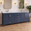Meuble-lavabo double Felix 84'' entièrement assemblé avec comptoir et dosseret en marbre reconstitué-2014650741-2014650751