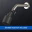 Bras de douche de 6 po avec bride, tube d'extension de remplacement mural pour pomme de douche fixe, noir mat-71275681